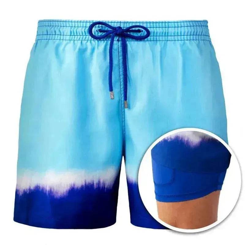 Men's Printed Beach Shorts Sports Double Layer Shorts Summer - EX-STOCK Canada
