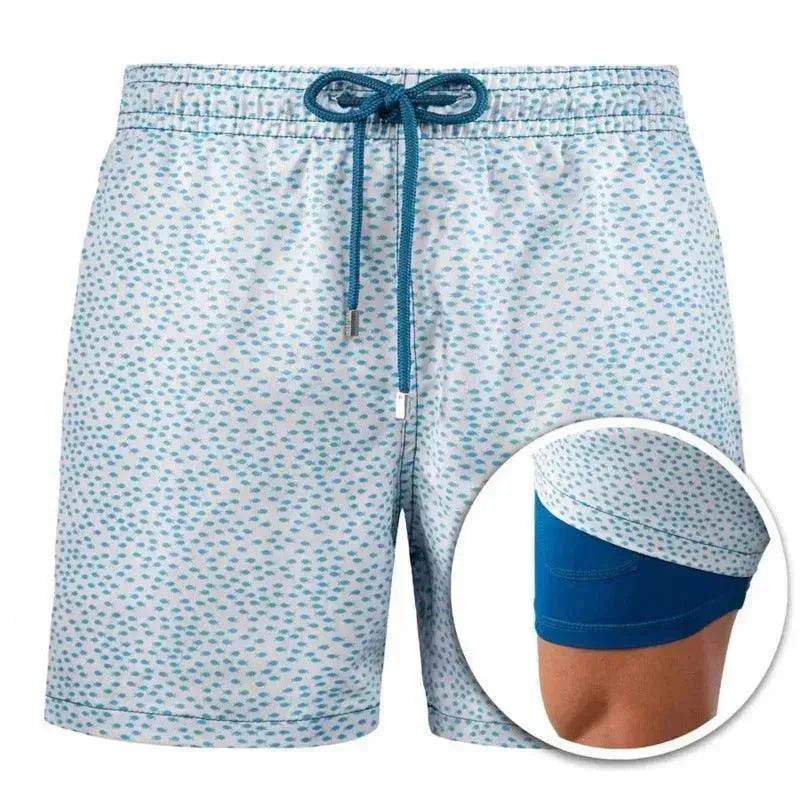 Men's Printed Beach Shorts Sports Double Layer Shorts Summer - EX-STOCK Canada