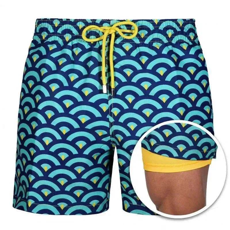Men's Printed Beach Shorts Sports Double Layer Shorts Summer - EX-STOCK Canada