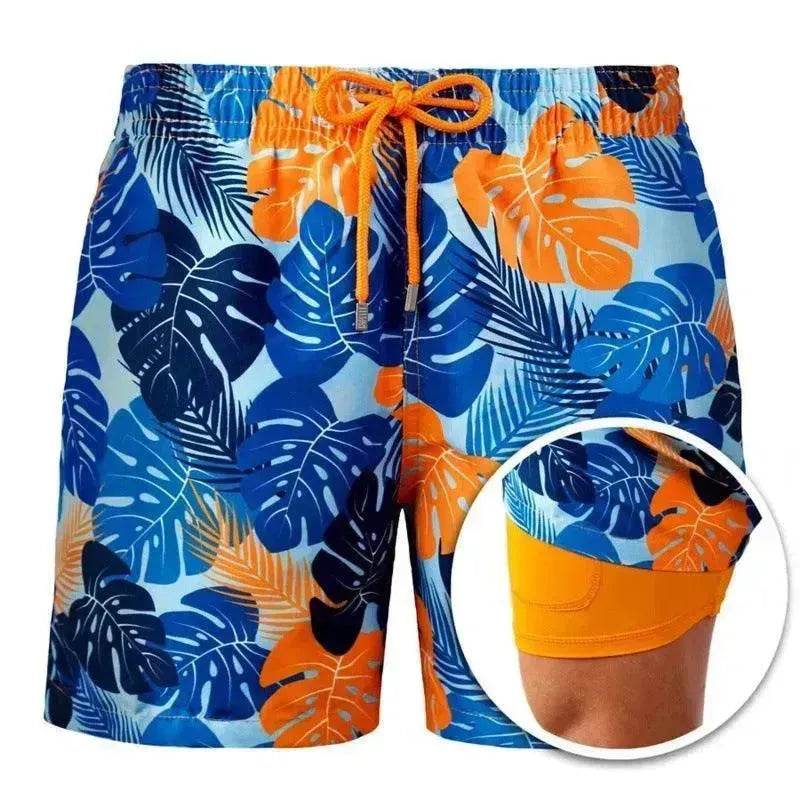 Men's Printed Beach Shorts Sports Double Layer Shorts Summer - EX-STOCK Canada