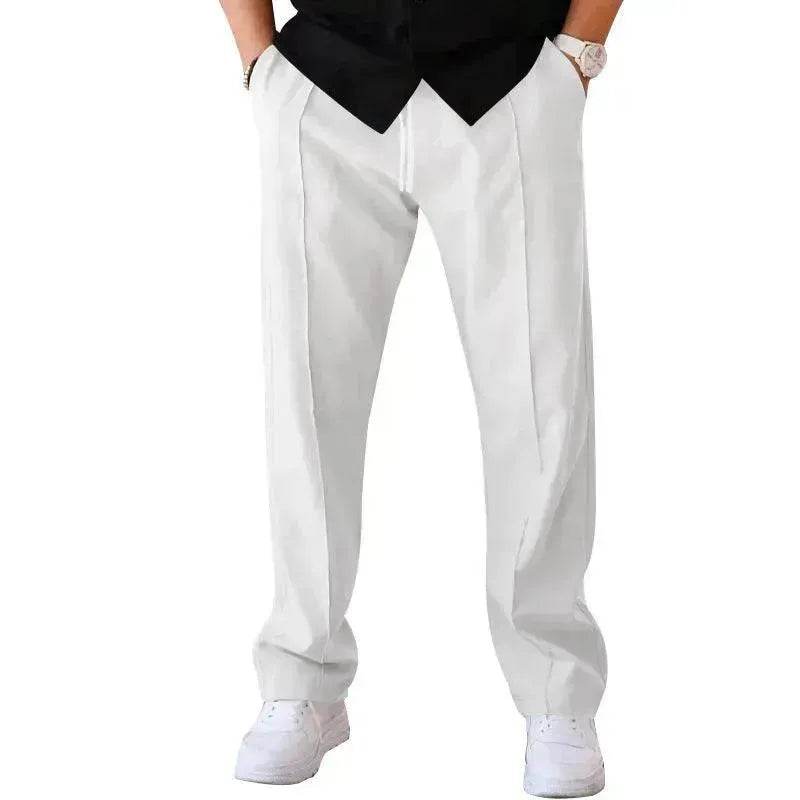 Men's Trouser Pant Sports Casual Loose Straight Pants With Drawstring Design - EX-STOCK Canada