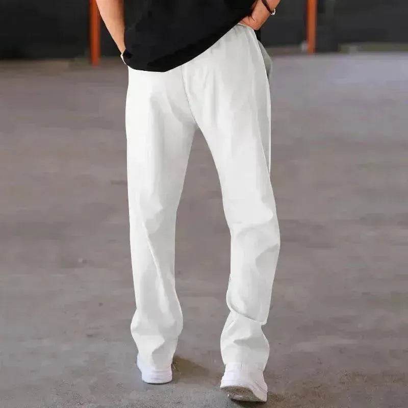 Men's Trouser Pant Sports Casual Loose Straight Pants With Drawstring Design - EX-STOCK Canada