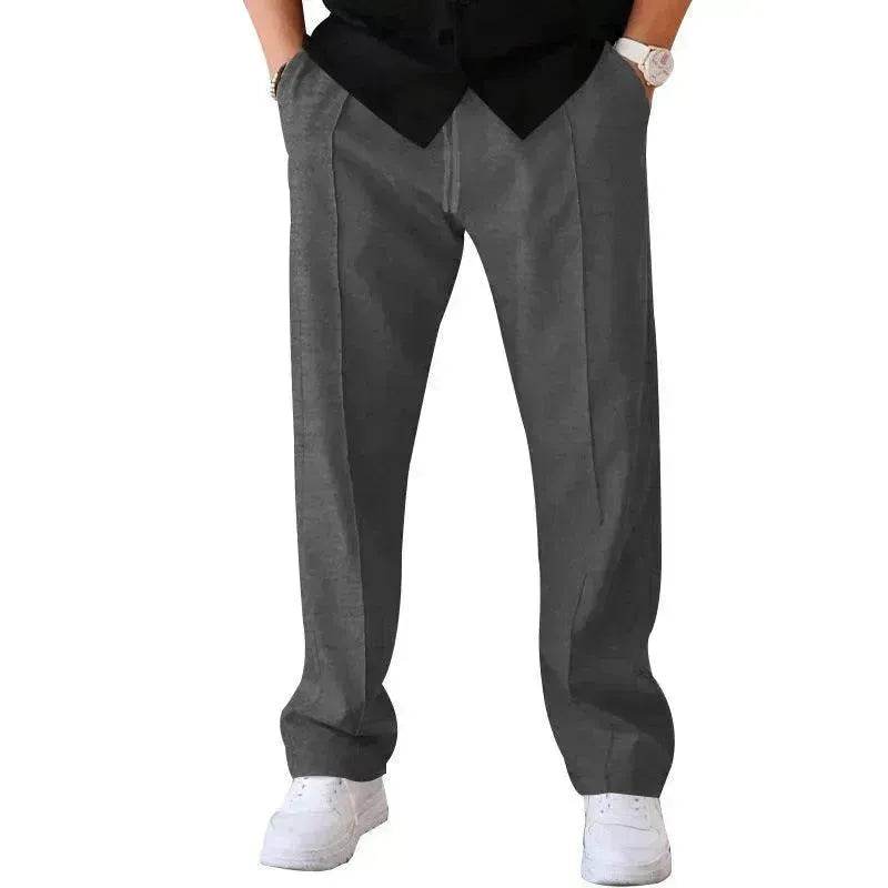 Men's Trouser Pant Sports Casual Loose Straight Pants With Drawstring Design - EX-STOCK Canada
