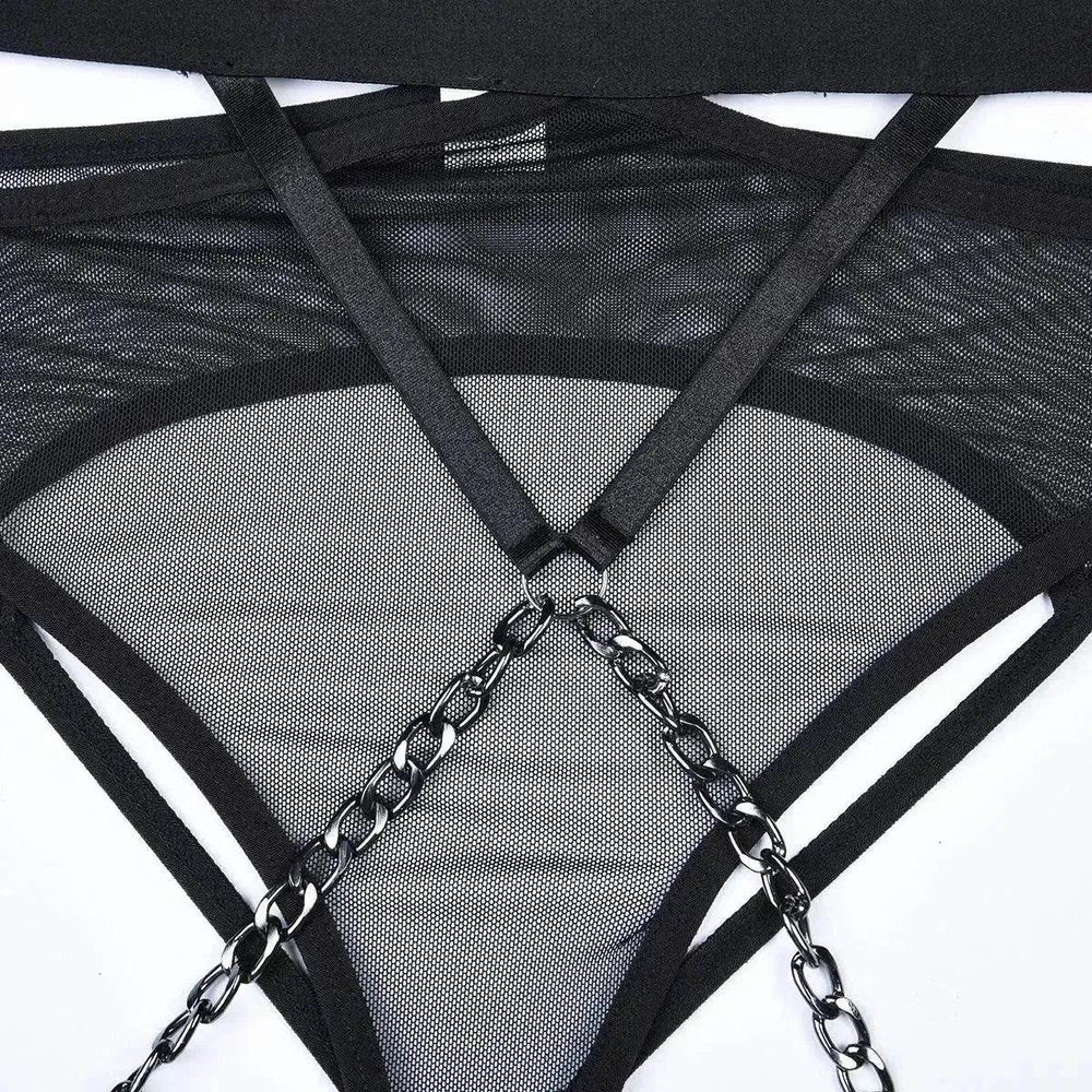 Mesh Erotic Lingerie With Bracelets - EX-STOCK Canada