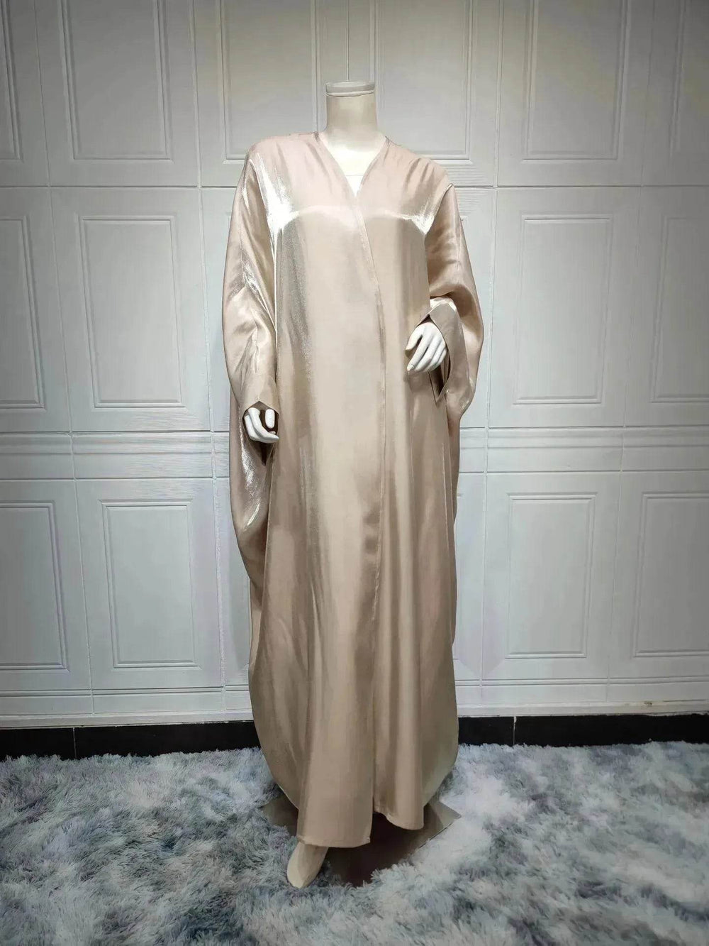 Middle East Arab Fashion Bright Silk Satin Robe Women's Clothing - EX-STOCK Canada