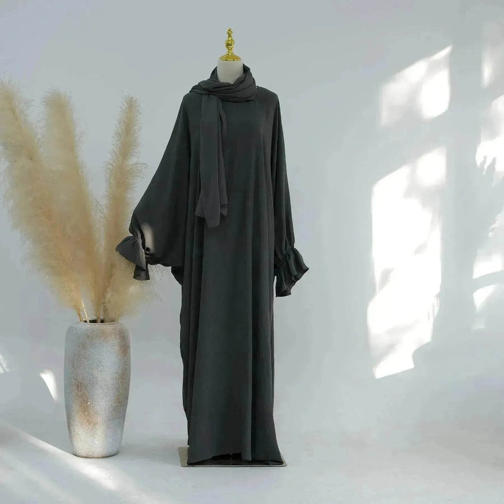 Middle East Dubai Turkey Solid Color Dress Leisure - EX-STOCK Canada