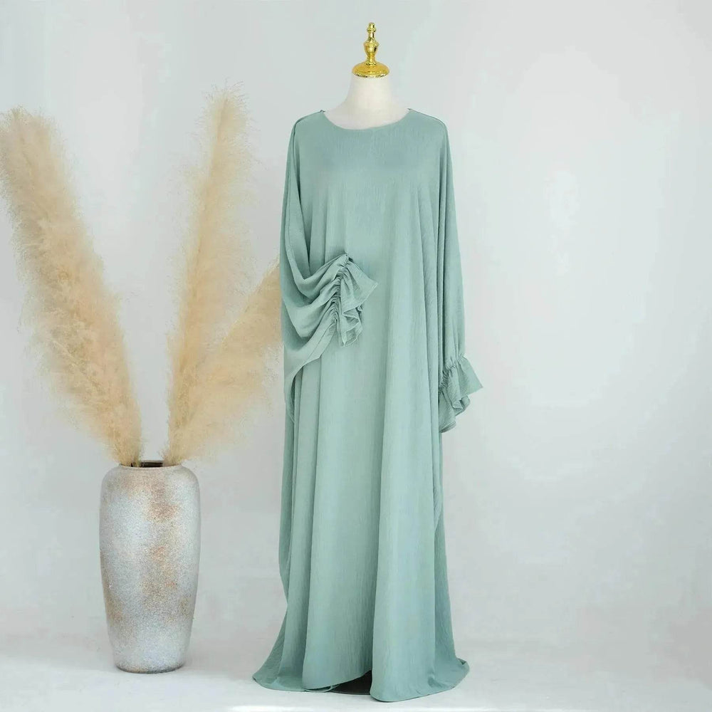 Middle East Dubai Turkey Solid Color Dress Leisure - EX-STOCK Canada