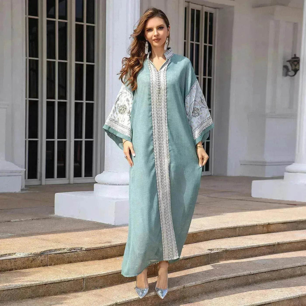 Middle East Foreign Trade Arab Robe New Embroidered Women's Gown - EX-STOCK Canada