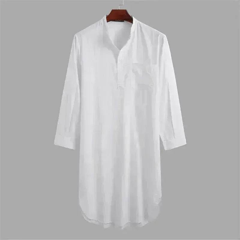 Fashionable and Elegant Middle Eastern Arab Stand Collar Robe Moroccan Men's Jalabiya - EX-STOCK Canada