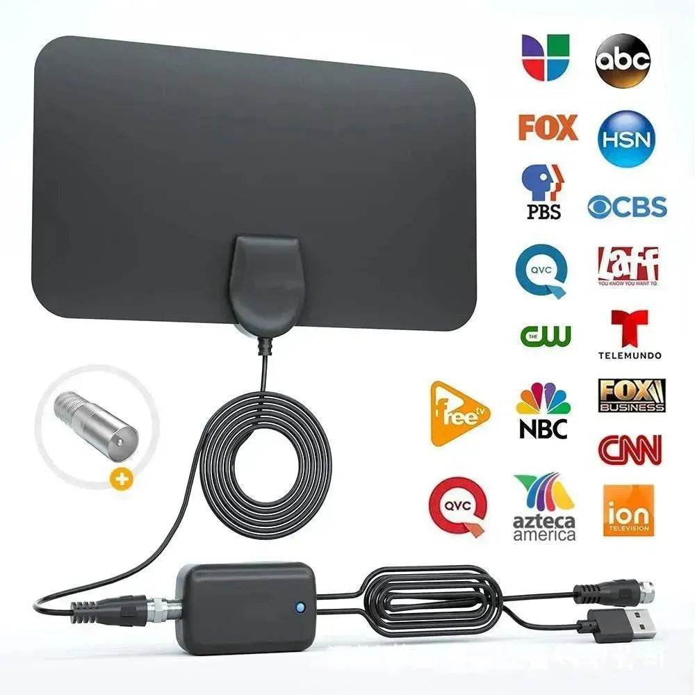 Mini HD Indoor Digital TV Antenna with IEC Adapter - EX-STOCK Canada