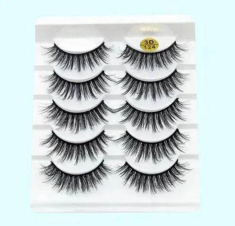Mink False Eyelashes 3D False Eyelashes Five Pairs Of Soft Cotton Stalk Eyelashes - EX-STOCK Canada