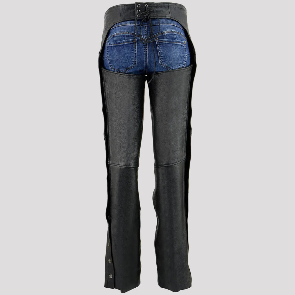 BOL/Open Road Chap Leather pour Femmes en Daim avec Design Ailes