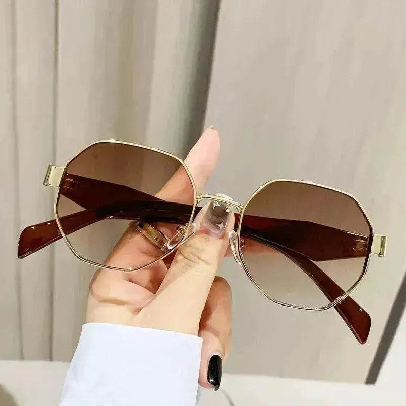 Modern Square Polygon Metal Sunglasses - EX-STOCK Canada