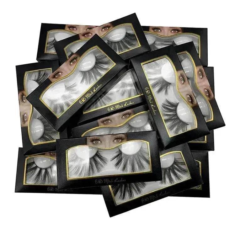 Nethong 25mm mink false eye lashes 6D three-dimensional messy cross-eye lashes Europe and the United States cross-border for eye lashes - EX-STOCK Canada