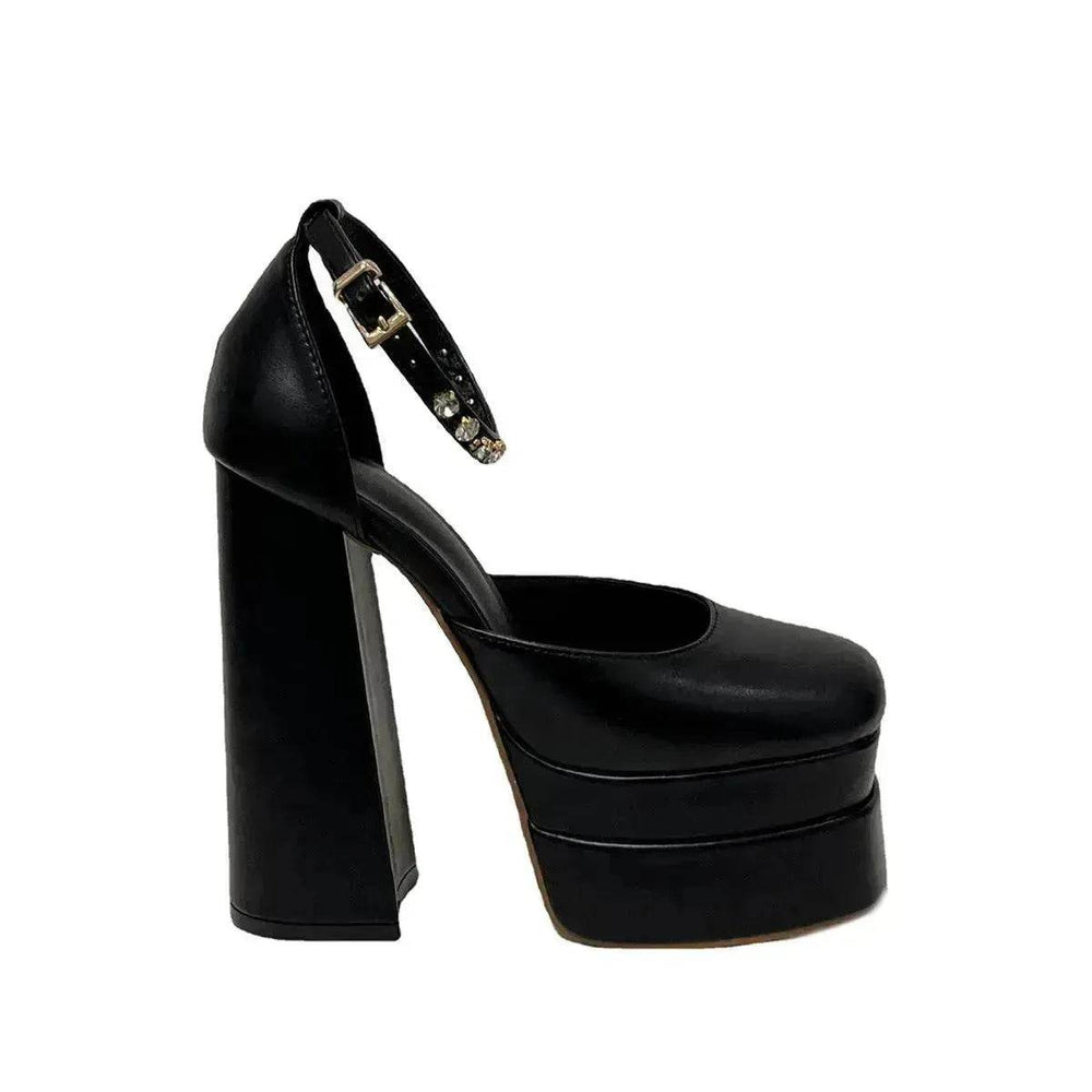 New Fashion 14cm Block Heel Platform chunky Heels for Women model - EX-STOCK Canada