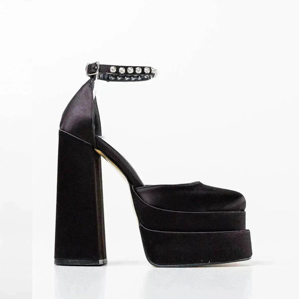 New Fashion 14cm Block Heel Platform chunky Heels for Women model - EX-STOCK Canada