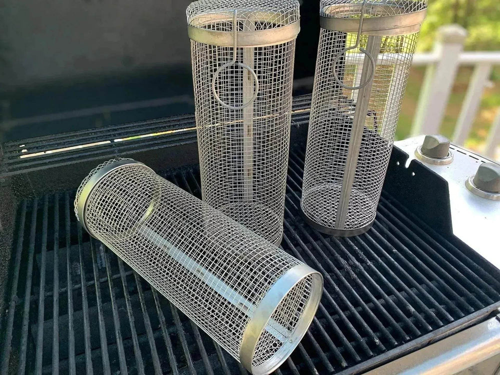 New Grilling Basket BBQ Basket Stainless Steel Grill Outdoor Picnic Camping Barbecue Cooking Supplies - EX-STOCK Canada