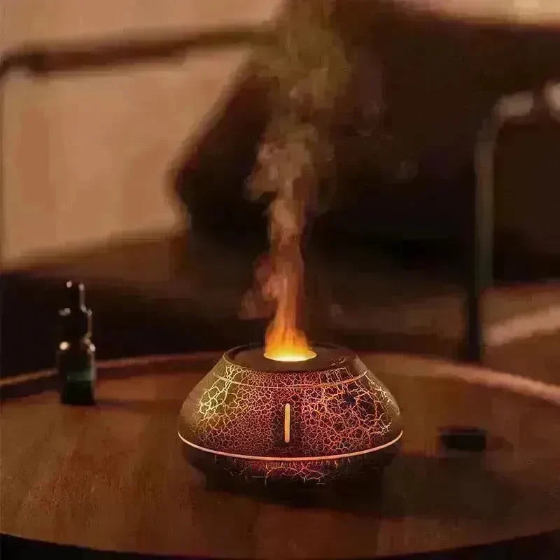New Humidifier Colorful Simulation Flame Aroma Diffuser Desktop Creativity Humidifier For Home Room - EX-STOCK CANADA