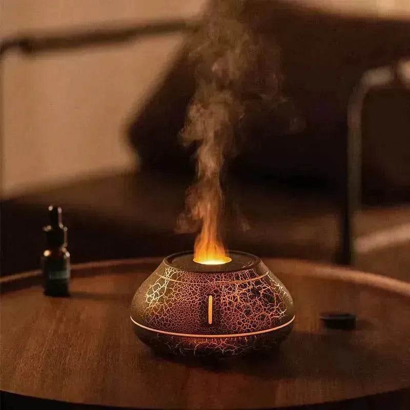 New Humidifier Colorful Simulation Flame Aroma Diffuser Desktop Creativity Humidifier For Home Room - EX-STOCK Canada
