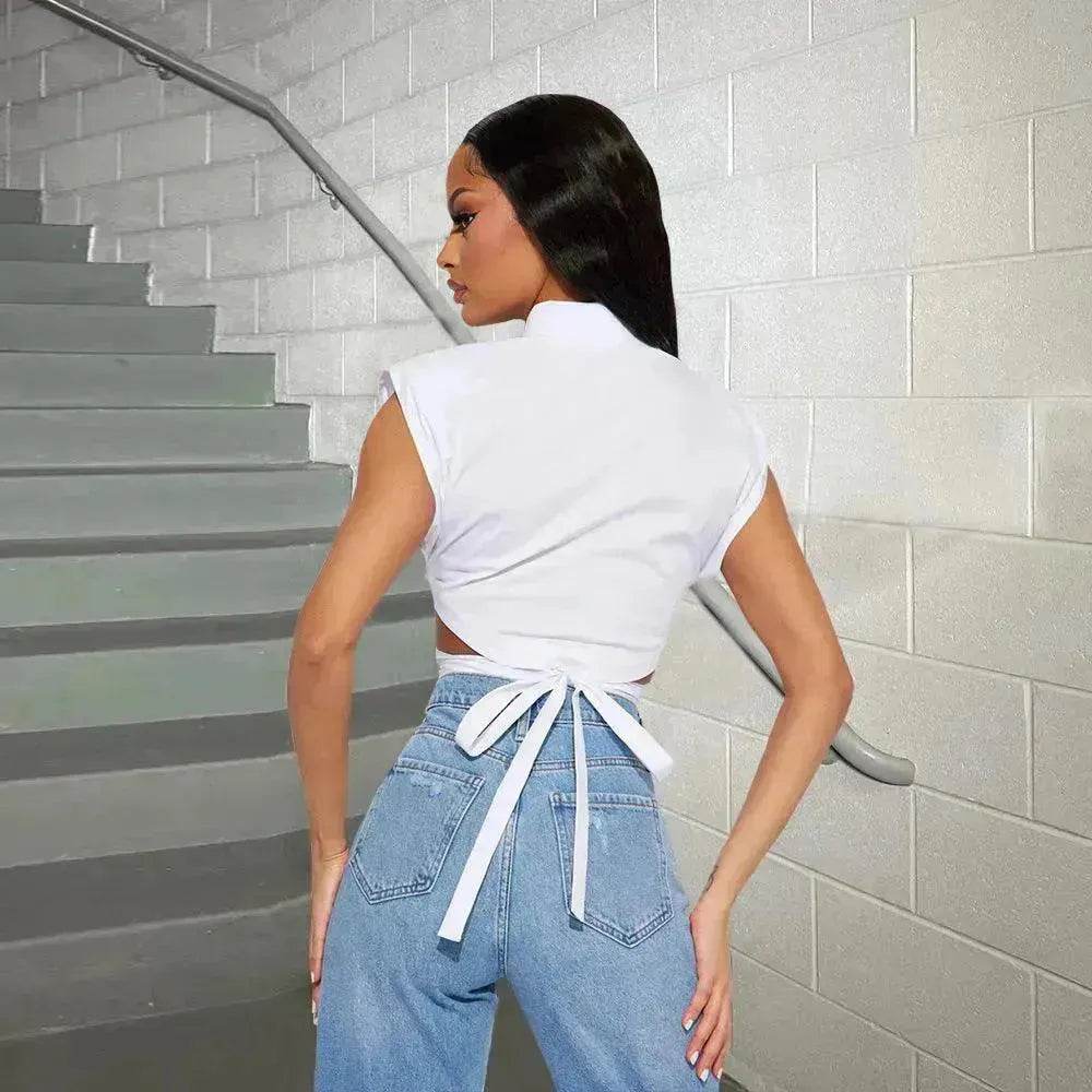 New Lace-up Trendy shirt tank Top For Women - EX-STOCK Canada