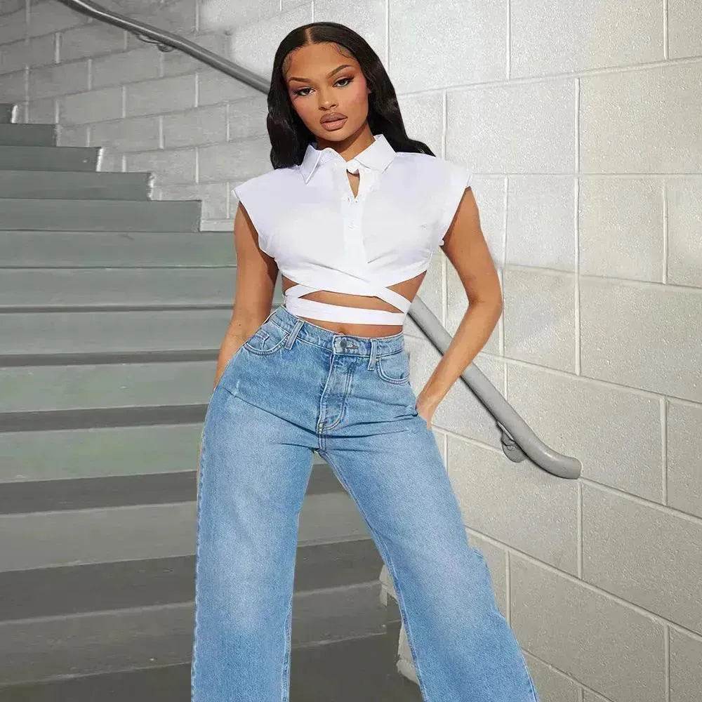 New Lace-up Trendy shirt tank Top For Women - EX-STOCK Canada