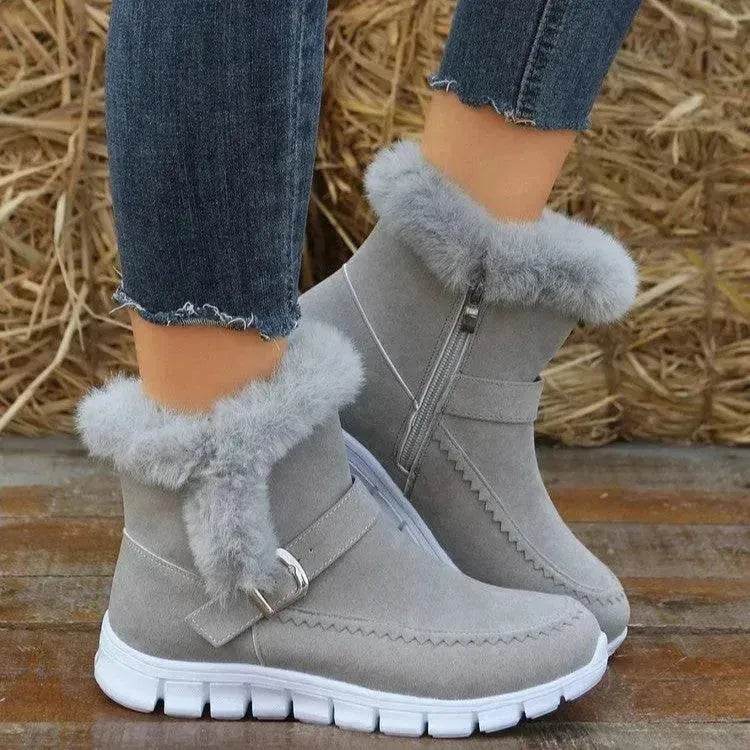 Snow Boots Winter Warm Thick Plush Ankle Boot women - EX-STOCK Canada