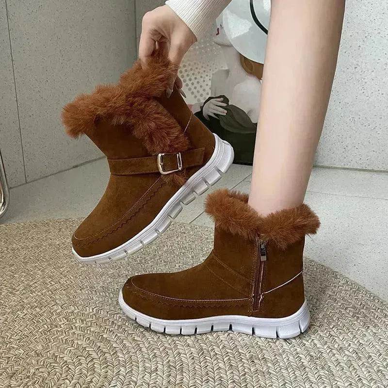 Snow Boots Winter Warm Thick Plush Ankle Boot women - EX-STOCK Canada