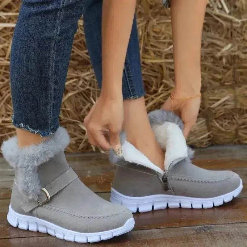 Snow Boots Winter Warm Thick Plush Ankle Boot women - EX-STOCK Canada