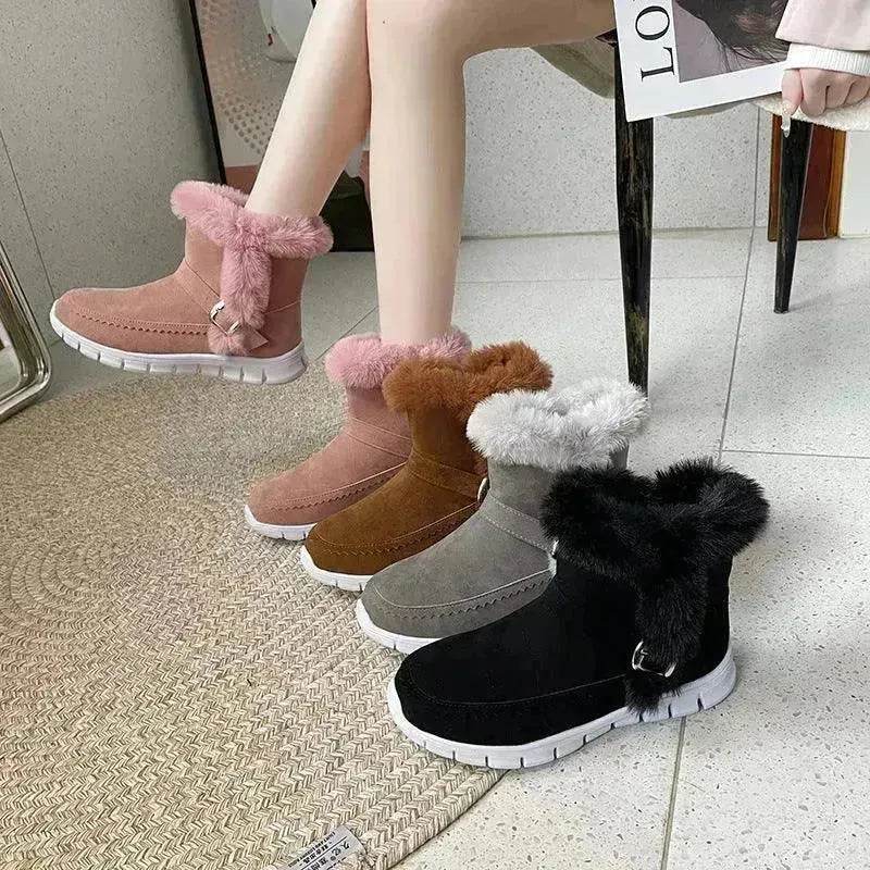 Snow Boots Winter Warm Thick Plush Ankle Boot women - EX-STOCK Canada