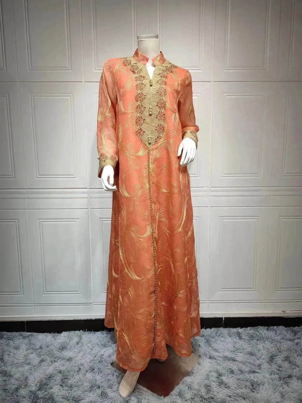 Embroidered party Wedding Maxi Dress for Muslim Middle East Turkey Women. - EX-STOCK Canada