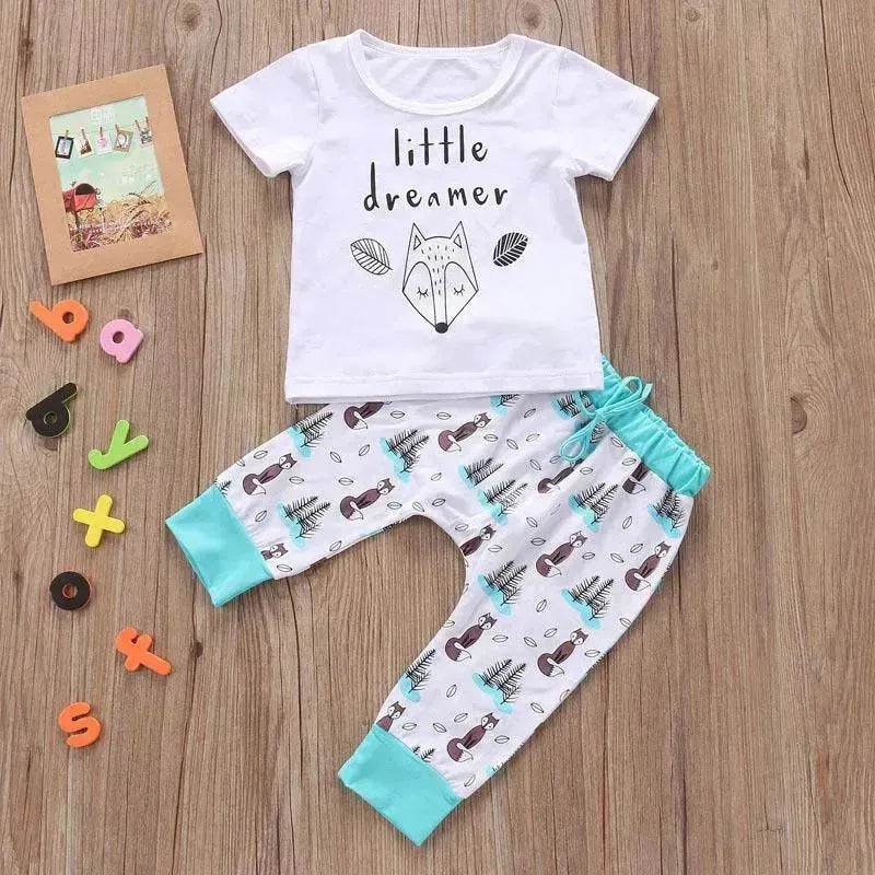 Newborn Baby Clothes Set T-shirt Tops+Pants Little Boys and Girls Outfits Children Clothing - EX-STOCK Canada