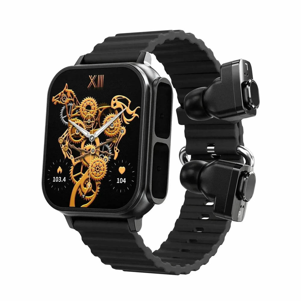 NFC Earphone Smart Watch Two-in-one Sitting Heart Rate Health Monitoring Multi-Language Support Smart Watch - EX-STOCK Canada