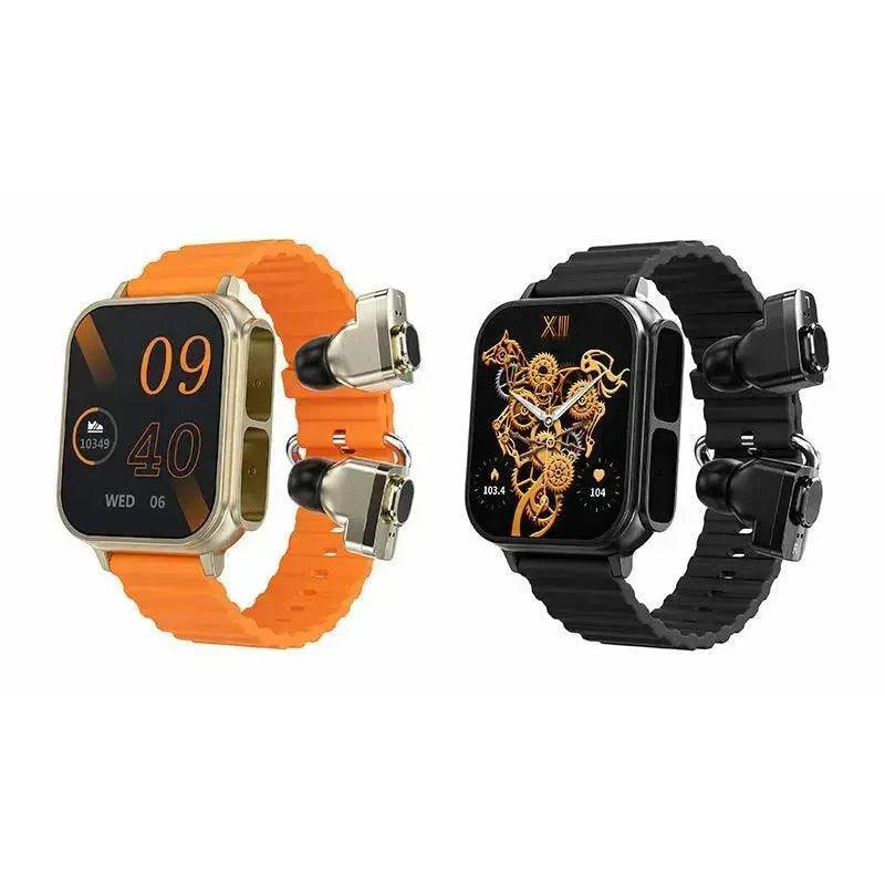 NFC Earphone Smart Watch Two-in-one Sitting Heart Rate Health Monitoring Multi-Language Support Smart Watch - EX-STOCK Canada