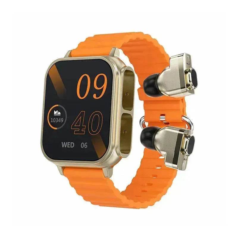 NFC Earphone Smart Watch Two-in-one Sitting Heart Rate Health Monitoring Multi-Language Support Smart Watch - EX-STOCK Canada