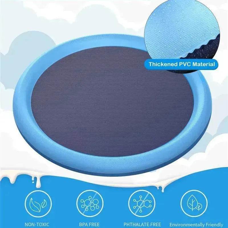 Non-Slip Splash Pad For Kids And Pet Dog Pool Summer Outdoor Water Toys Fun Backyard Fountain Play Mat - EX-STOCK Canada