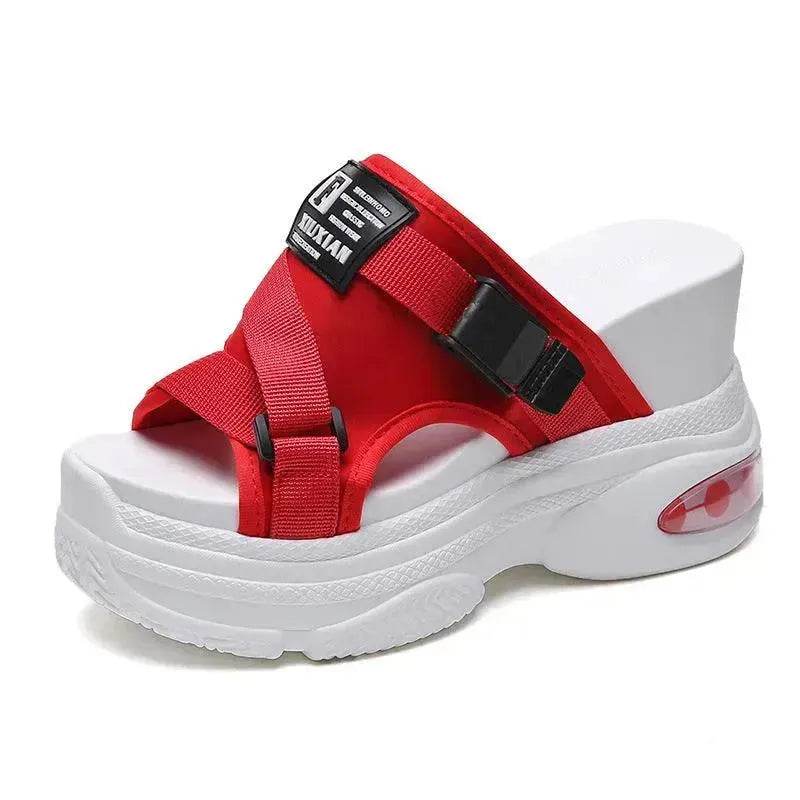 Outer Wear Thick-soled Comfortable Indoor White Non-slip Beach All-match Casual Red Slippers - EX-STOCK Canada