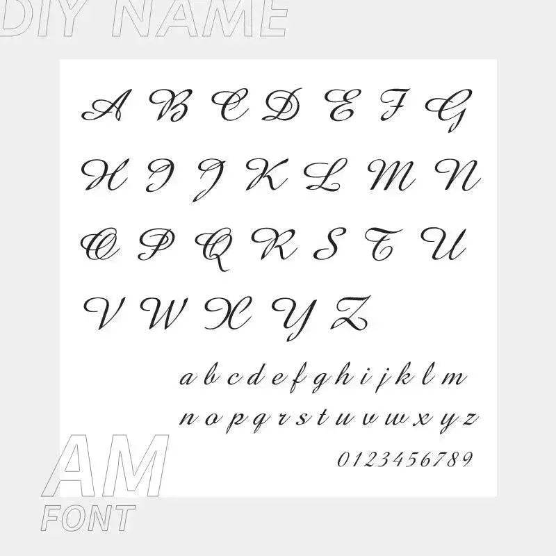 Personalized Custom 316L Stainless Steel Jewelry, English Alphabet Name Anklet - EX-STOCK Canada