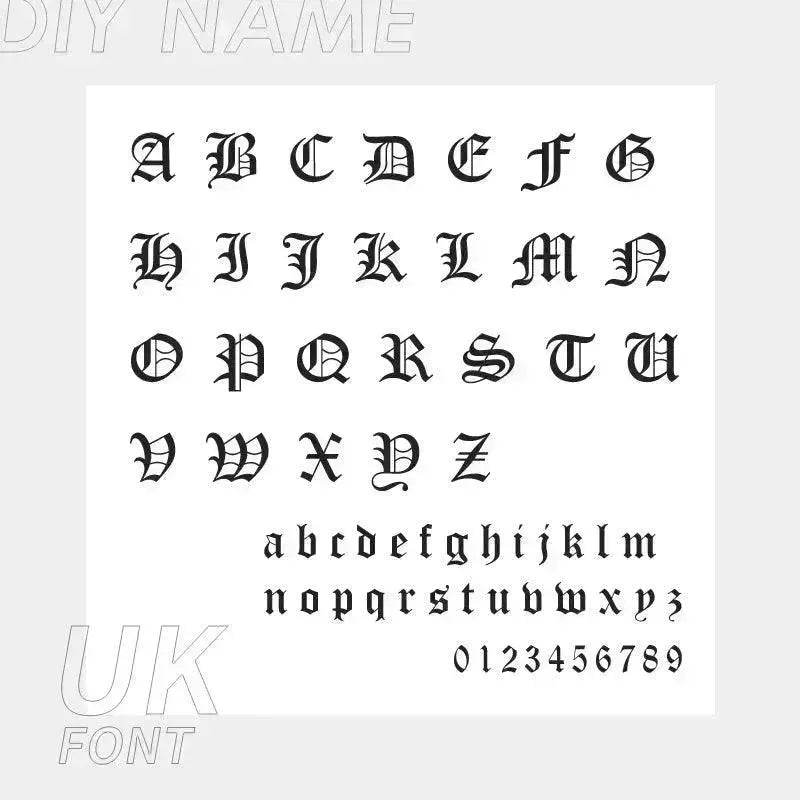 Personalized Custom 316L Stainless Steel Jewelry, English Alphabet Name Anklet - EX-STOCK Canada