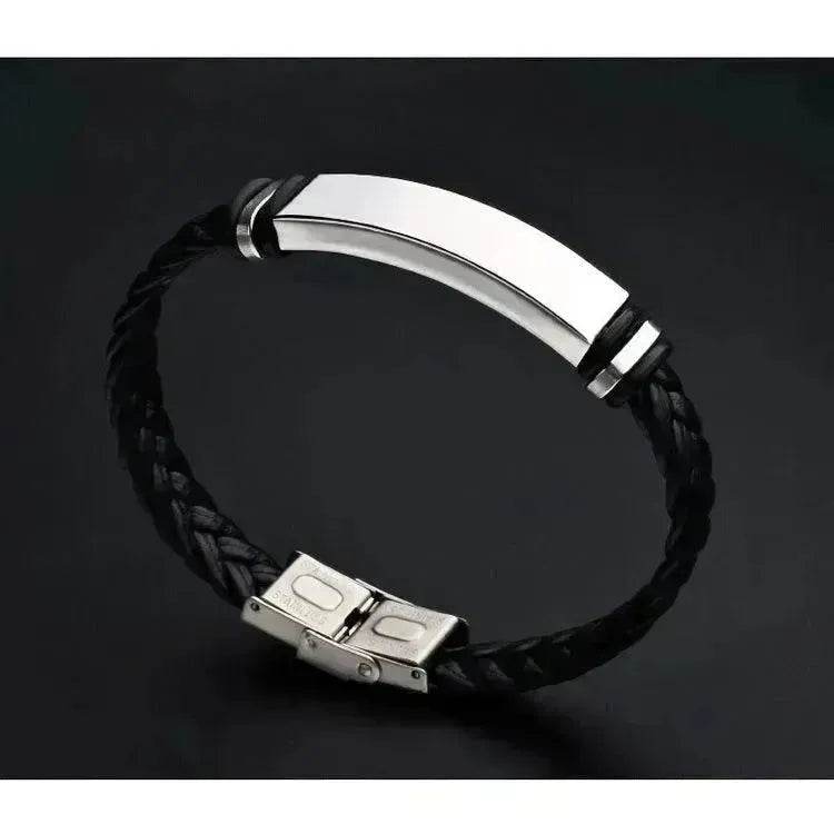 Personalized Jewelry Custom Bracelet for Women Men PU Leather Bracelet - EX-STOCK Canada