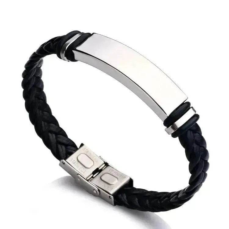 Personalized Jewelry Custom Bracelet for Women Men PU Leather Bracelet - EX-STOCK Canada