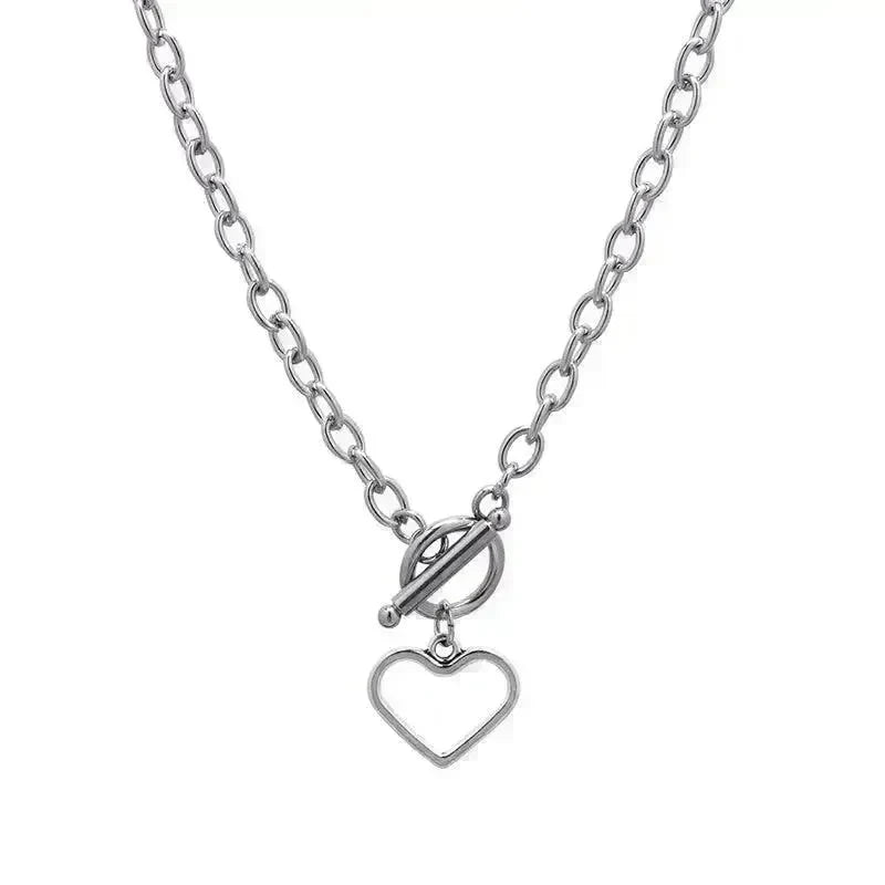 Personalized Thick Chain Ins Wind Love Clavicle Necklace Choker Niche Design Trend Necklace For Women - EX-STOCK CANADA