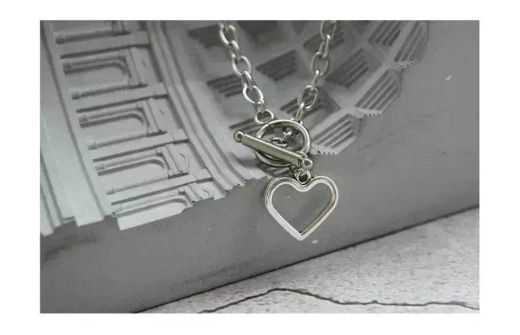 Personalized Thick Chain Ins Wind Love Clavicle Necklace Choker Niche Design Trend Necklace For Women - EX-STOCK Canada