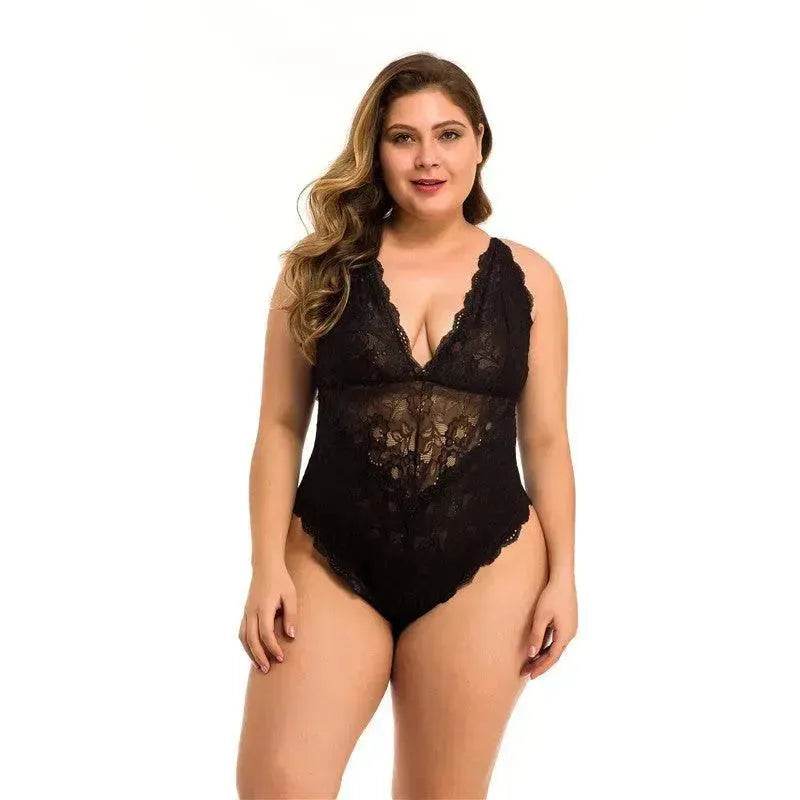 Plus Size Lace Mesh Lingerie - EX-STOCK Canada