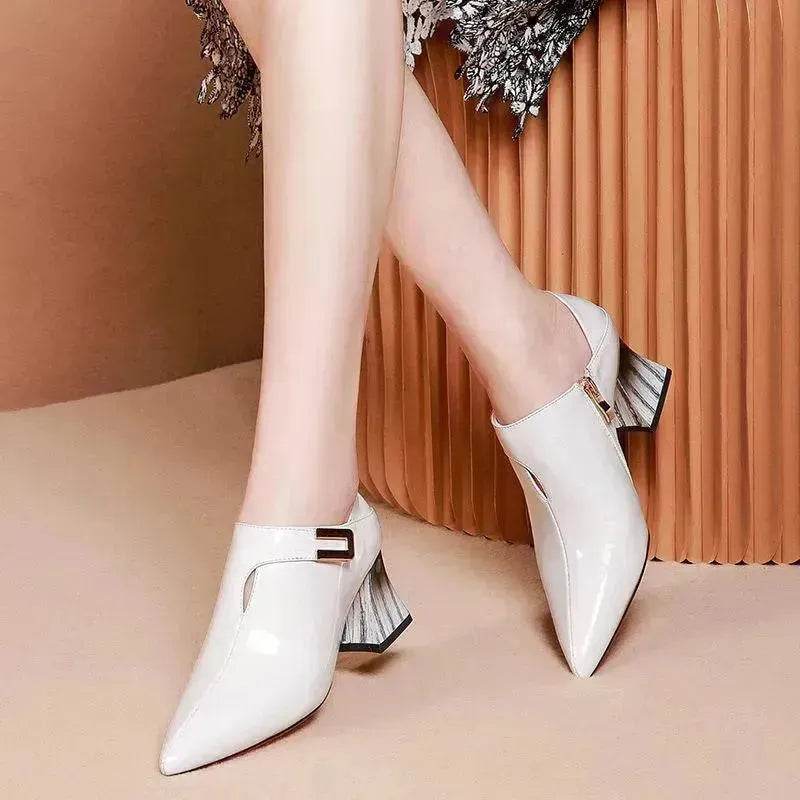 Pointed Patent Leather Single Shoes Women High Heels - EX-STOCK Canada