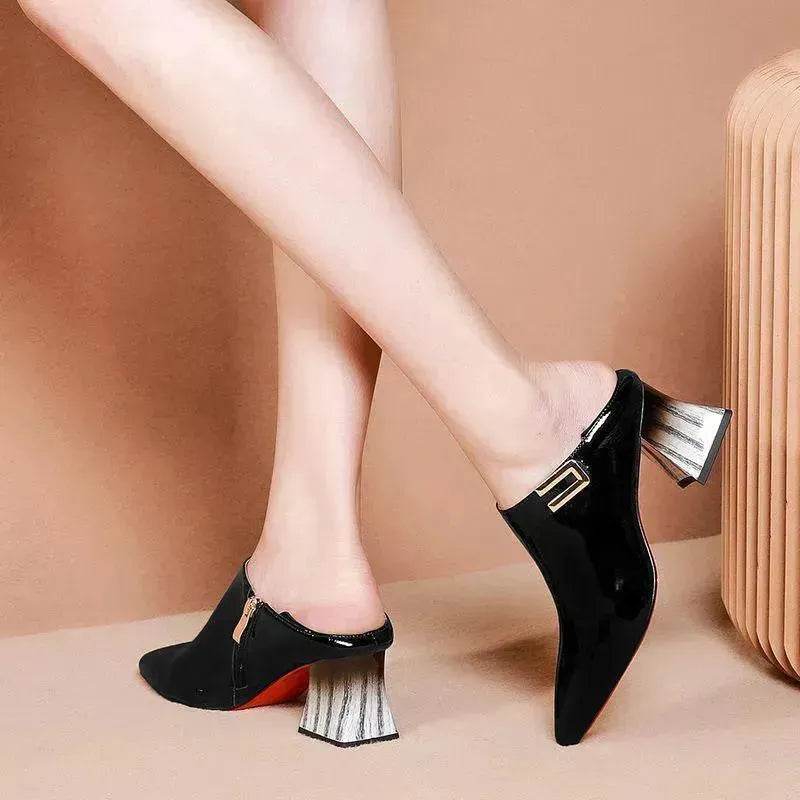 Pointed Patent Leather Single Shoes Women High Heels - EX-STOCK Canada