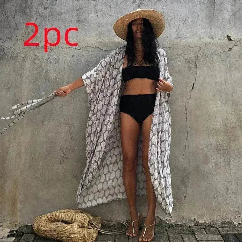 Polyester Ladies Sun Protection Resort Beach Dress Cover Up - EX-STOCK Canada