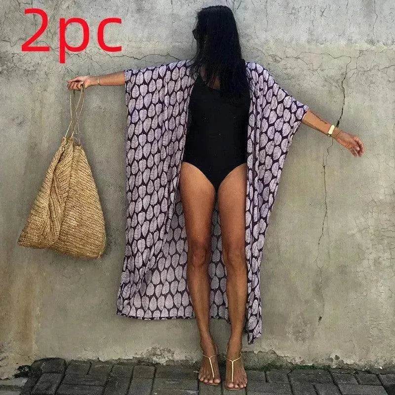 Polyester Ladies Sun Protection Resort Beach Dress Cover Up - EX-STOCK Canada
