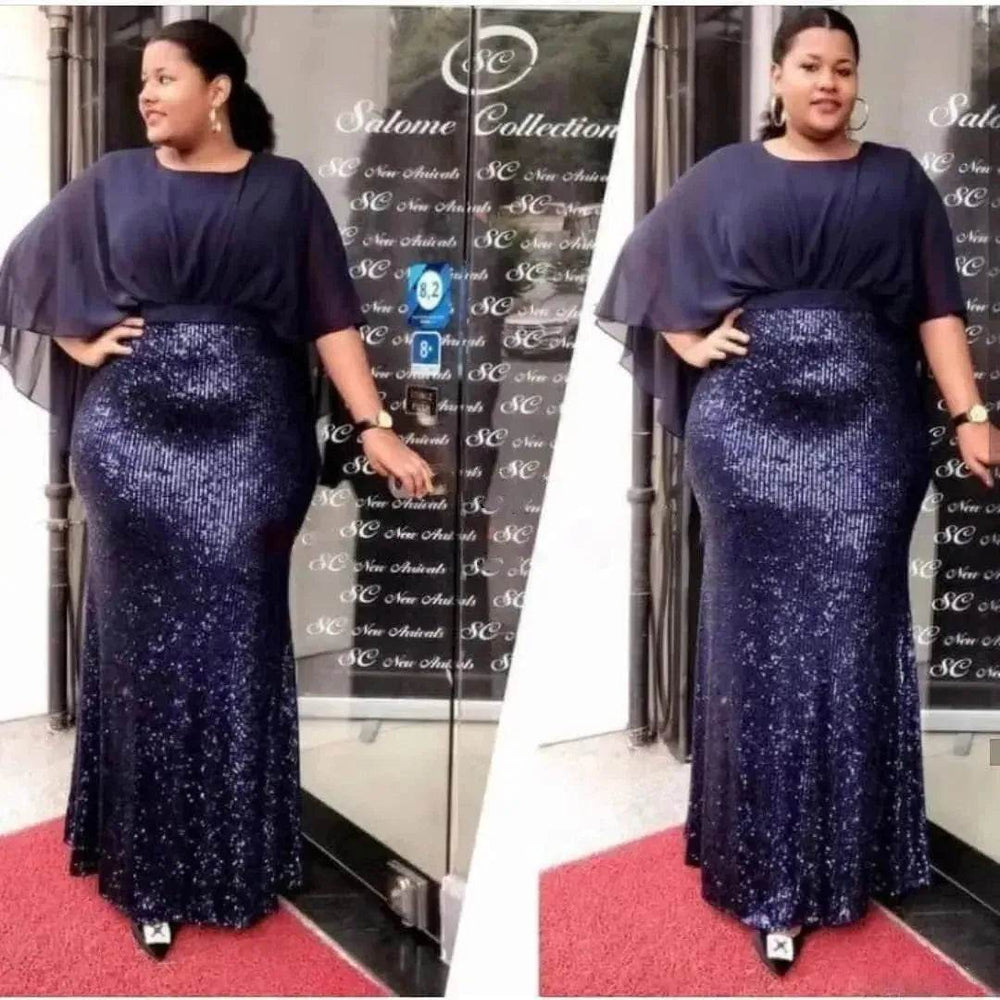 Polyester Stitching Chiffon Bat Sleeve Dress - EX-STOCK Canada