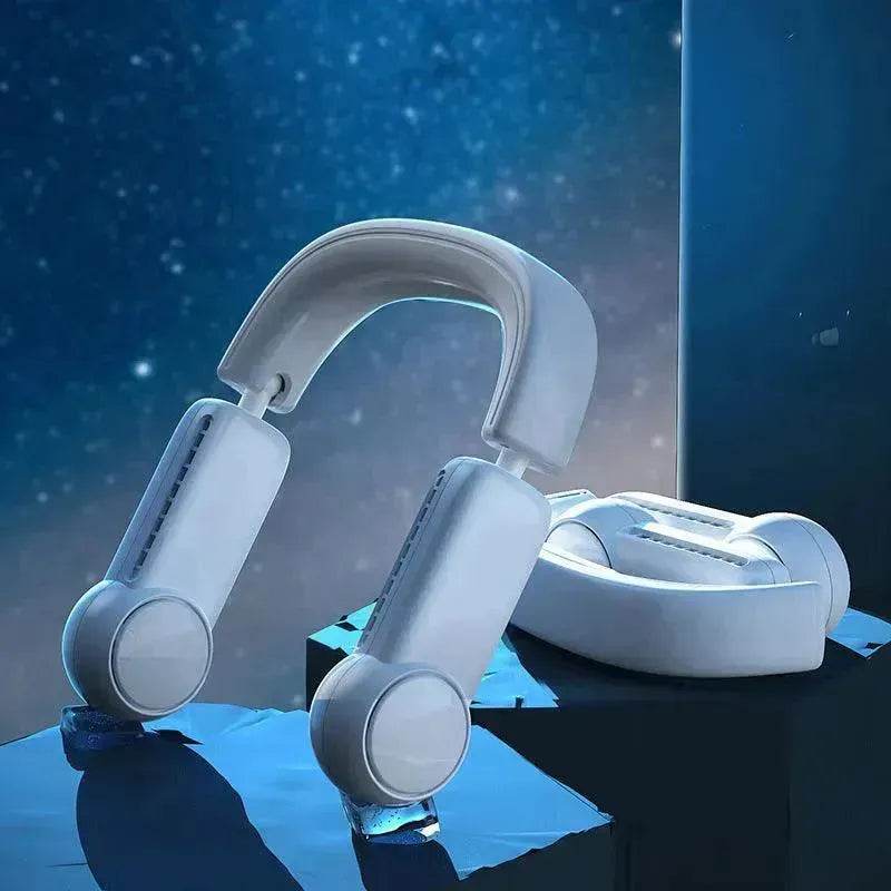 Portable Mini Neck Fan Portable Bladeless Fan USB Rechargeable Leafless Hanging Fans Air Cooler Cooling Wearable Neckband Fans - EX-STOCK Canada