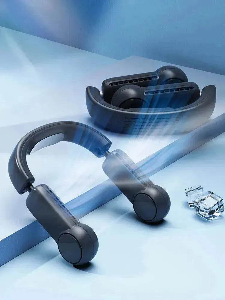 Portable Mini Neck Fan Portable Bladeless Fan USB Rechargeable Leafless Hanging Fans Air Cooler Cooling Wearable Neckband Fans - EX-STOCK Canada